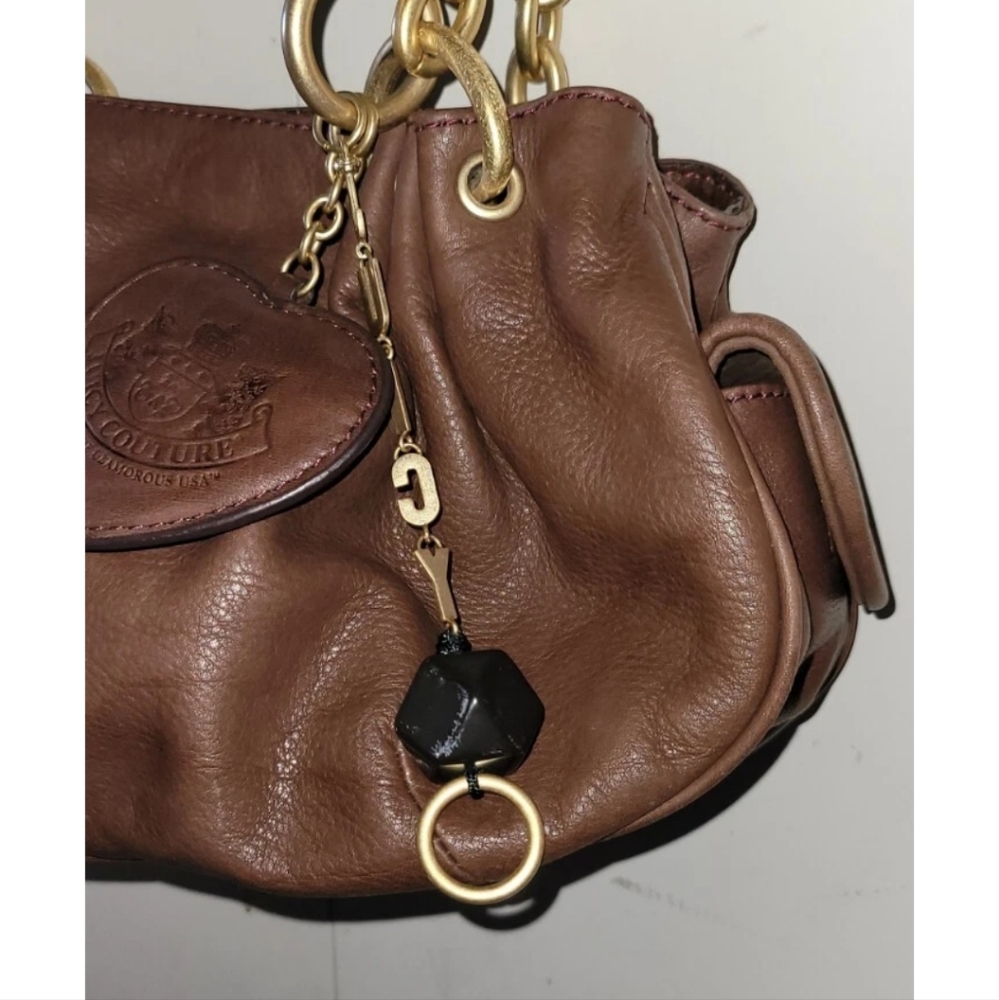 Juicy Couture Brown Leather Shoulder Date Night Small Bag - Picture 11 of 15